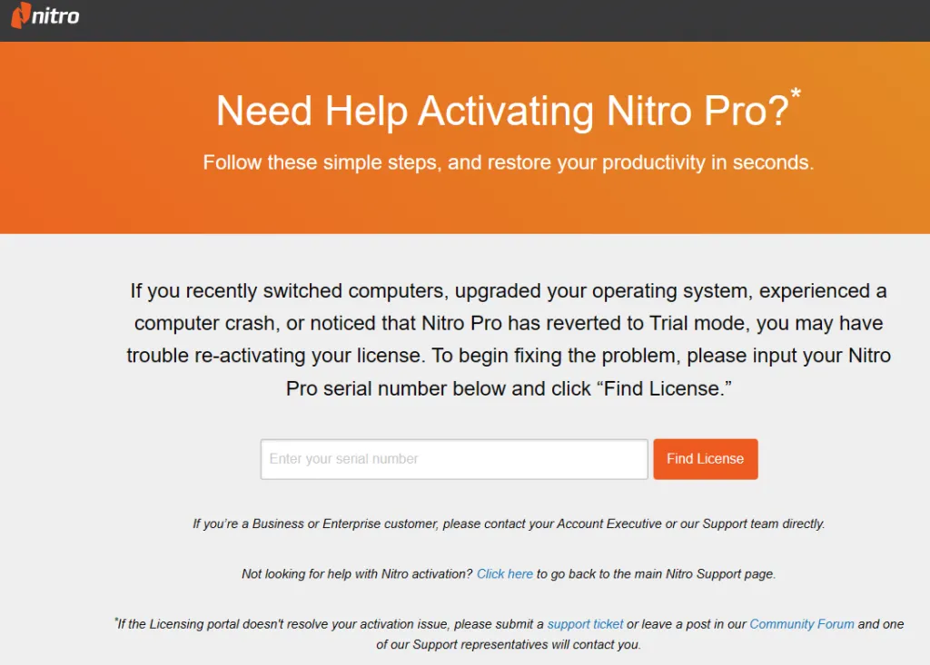 Nitro PDF 有効化する