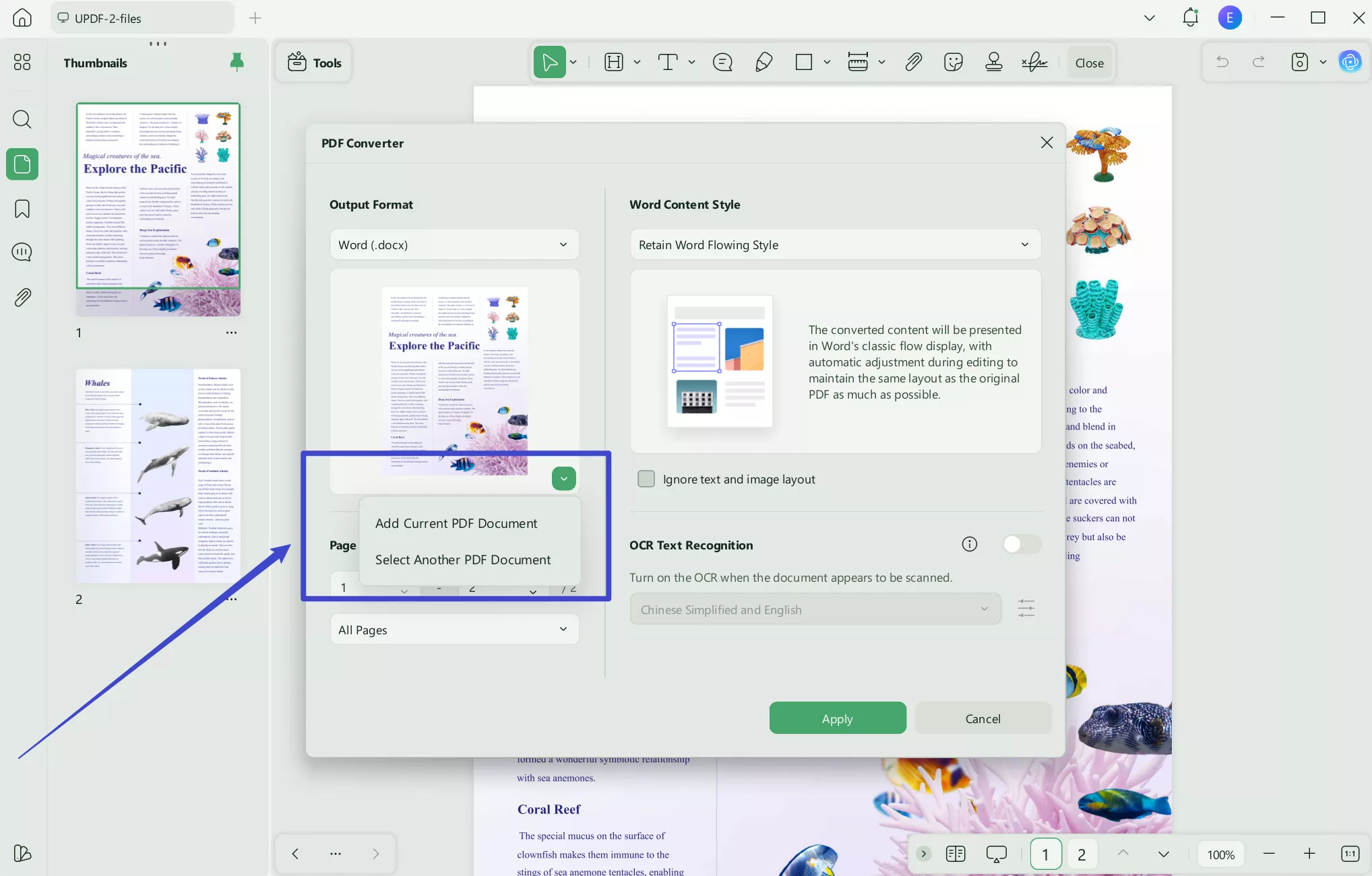 select another pdf document