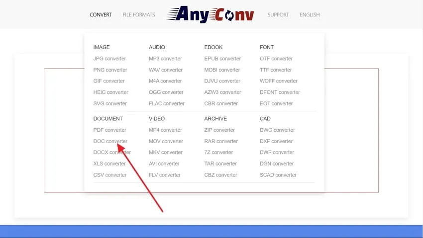 doc コンバーターを選択 anyconv