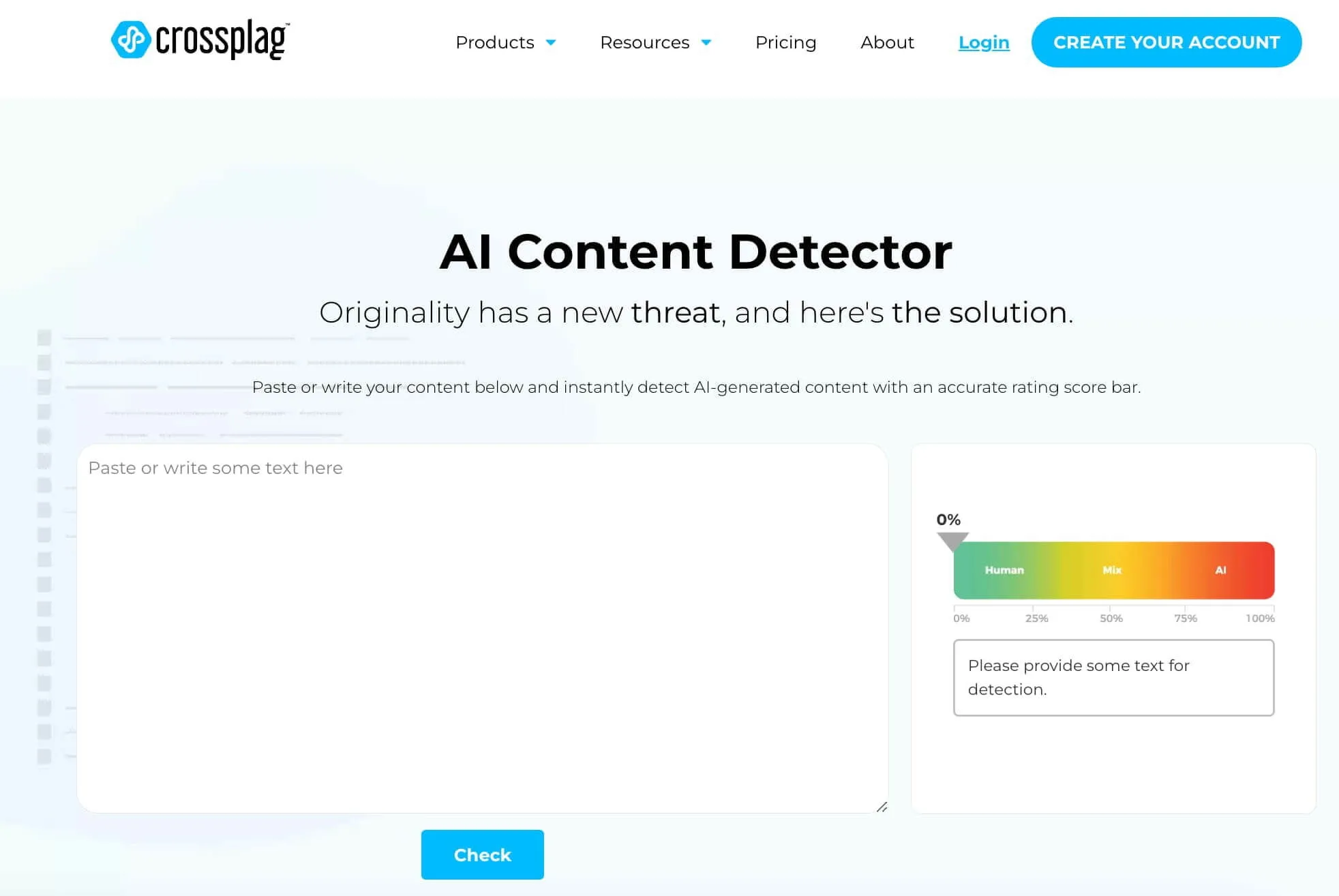 Crossplag AI Content Detector chatgpt チェッカー