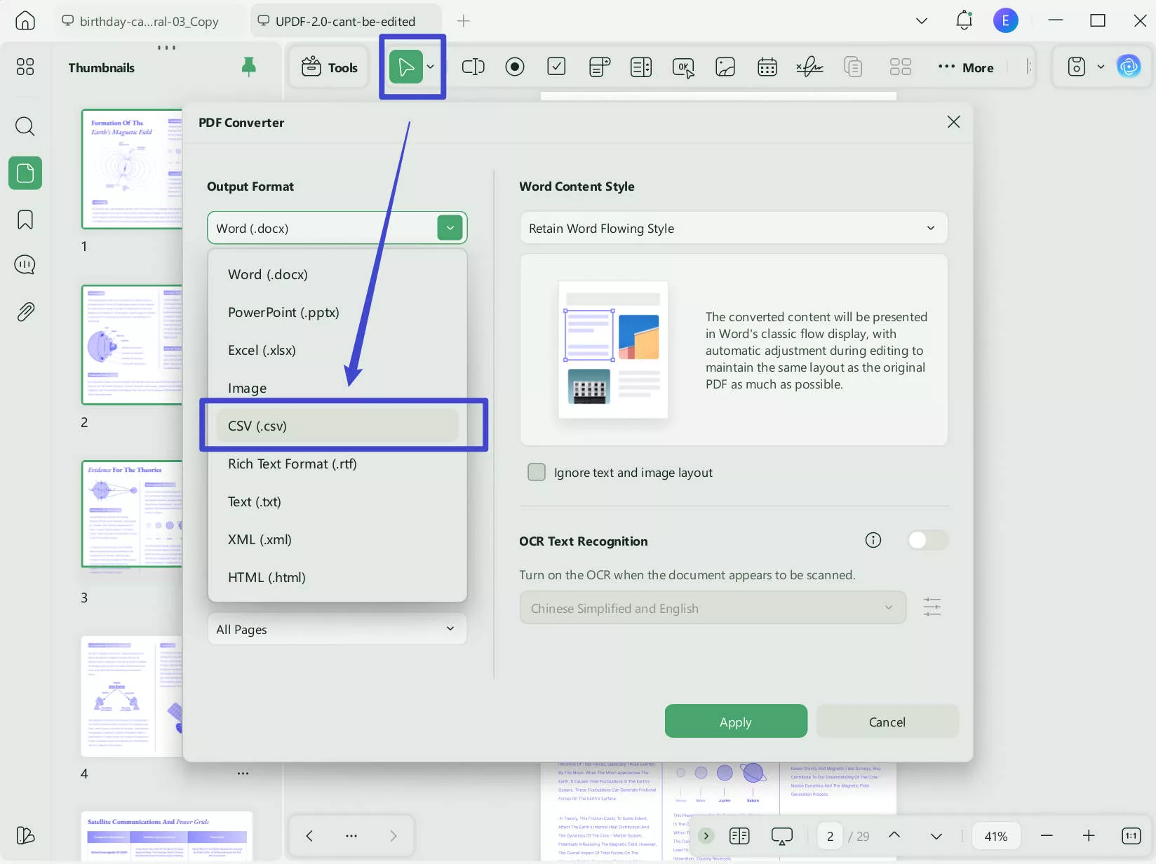 Convert the Word File Easily into CSV Format