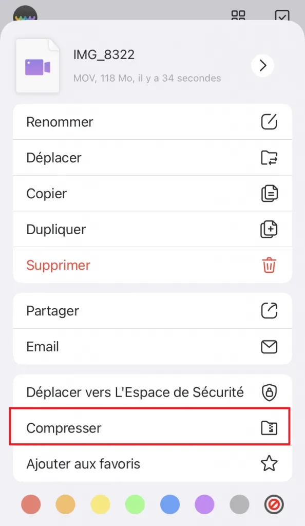 reduire poids video iphone