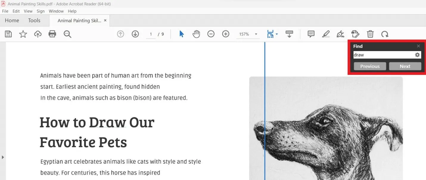 Adobe AcrobatでPDF内の単語を検索する