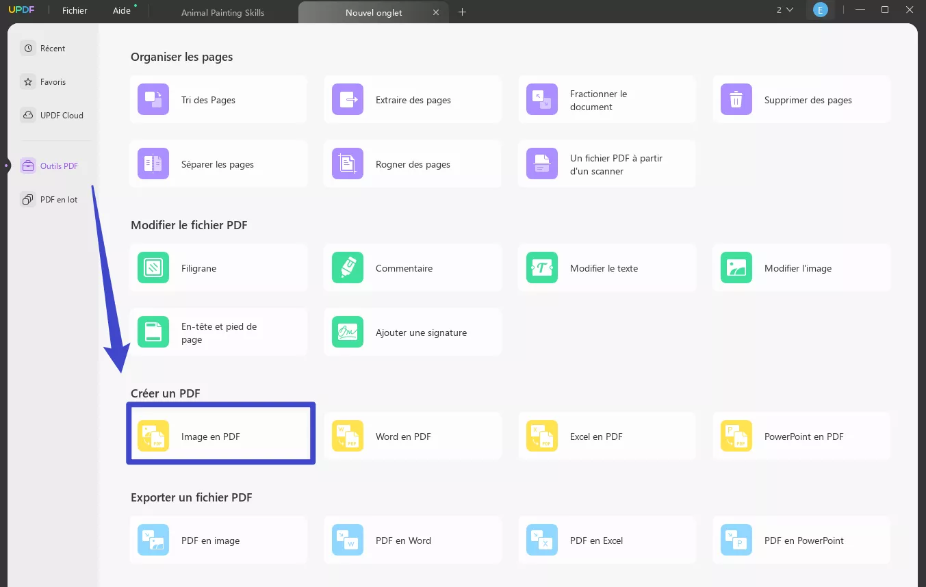 convertir image en pdf