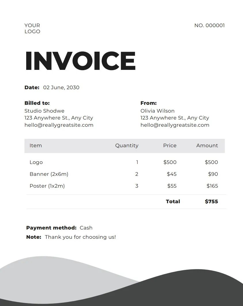 invoice template pdf