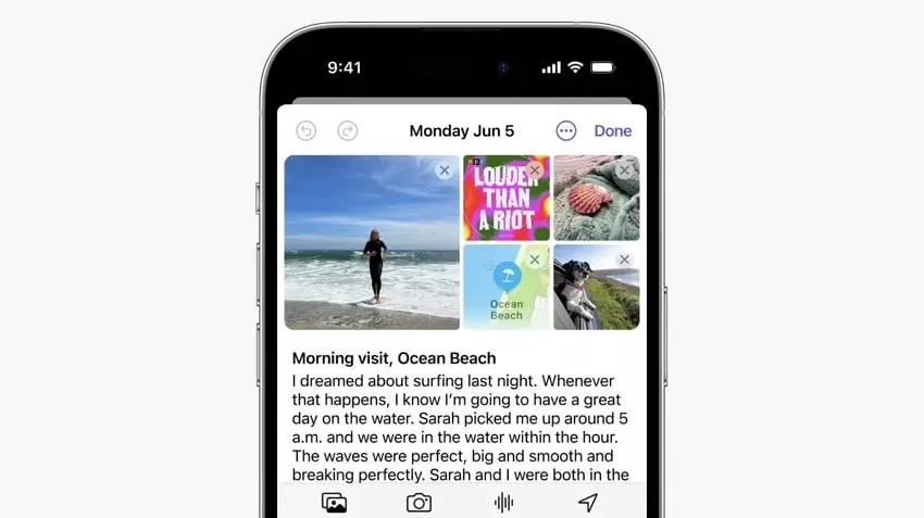 ios 17 journal app