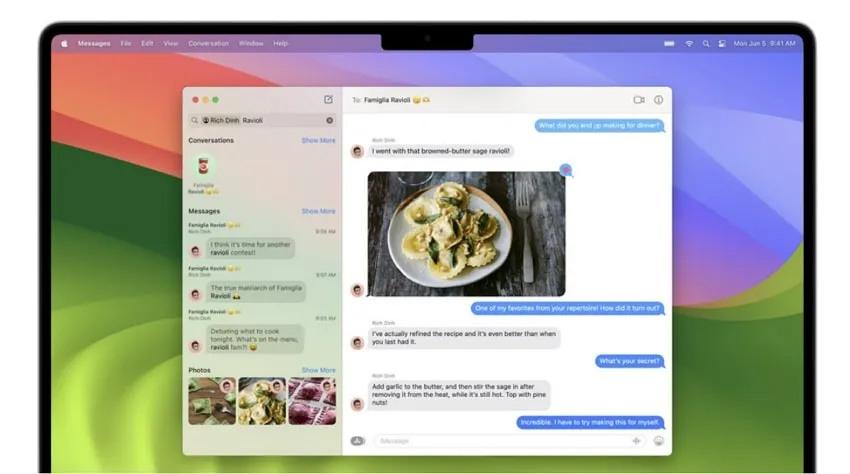 messaggi di macos 14 sonoma