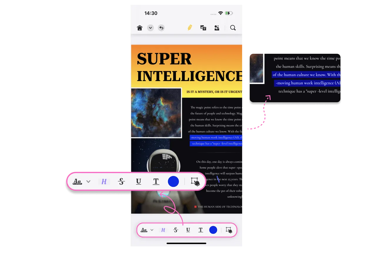 underline pdf on iphone and ipad