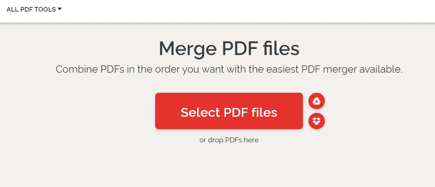 iLovePDFでPDFを結合する