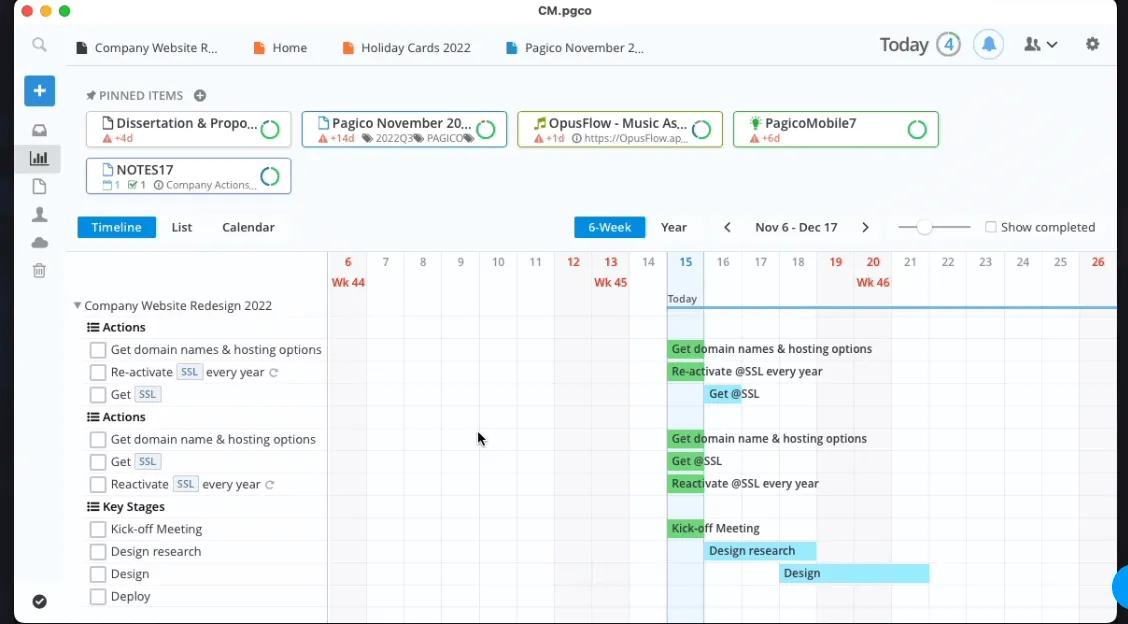 Planner App Mac Pagico