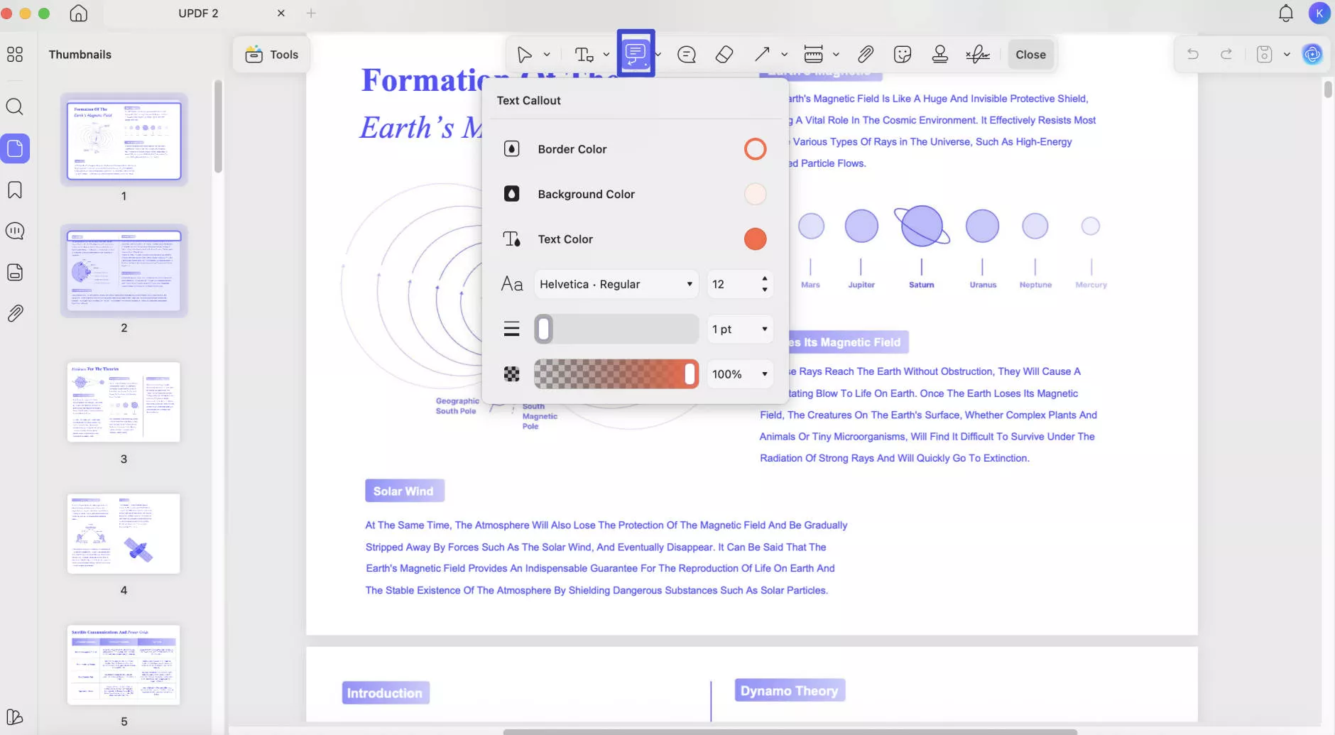 choose the text callout icon