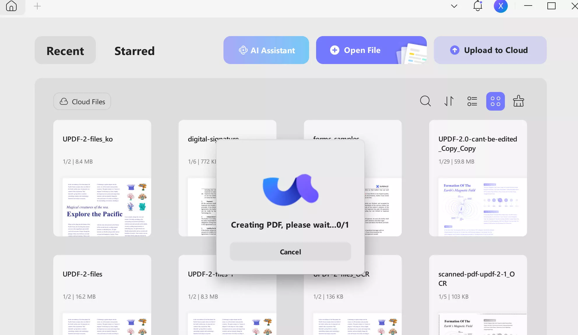 drag file to UPDF to convert word to PNG