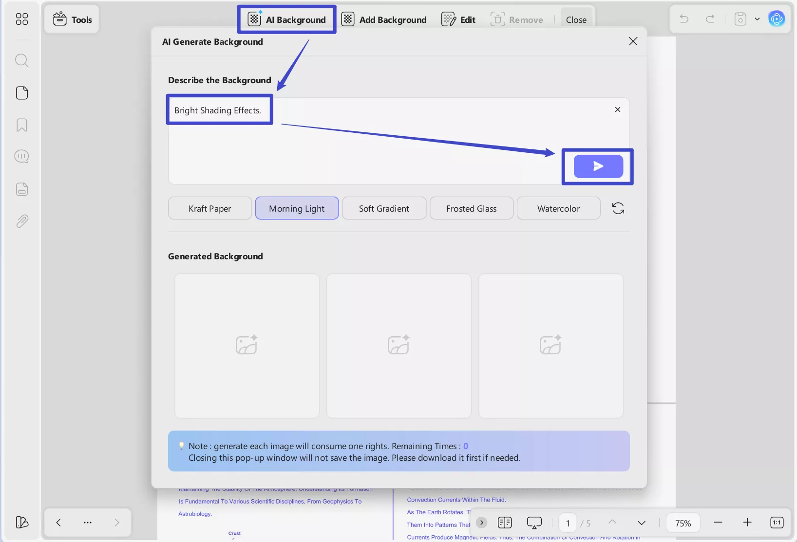 generate background by ai