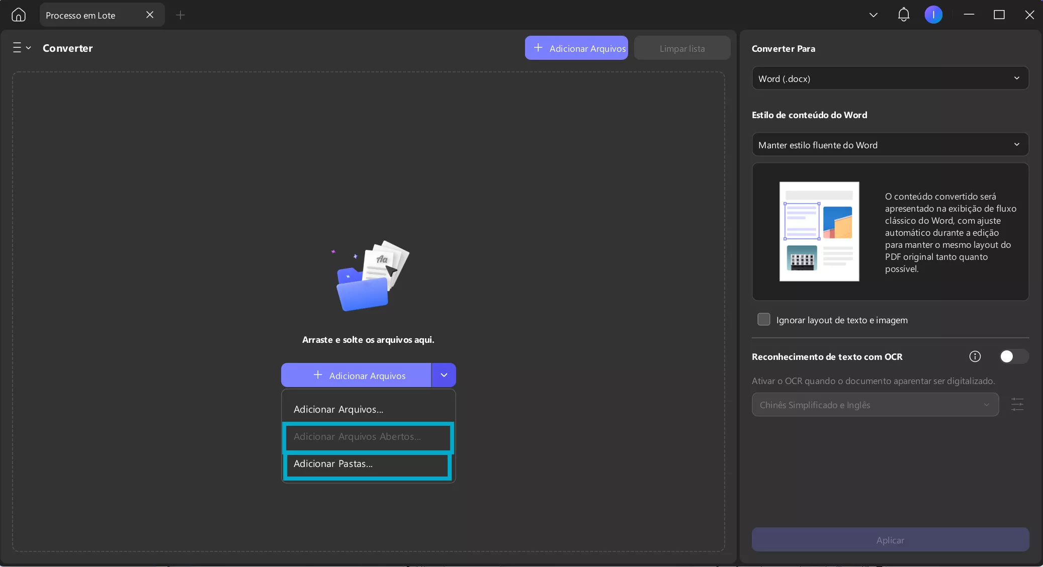 PDF para Excel com IA