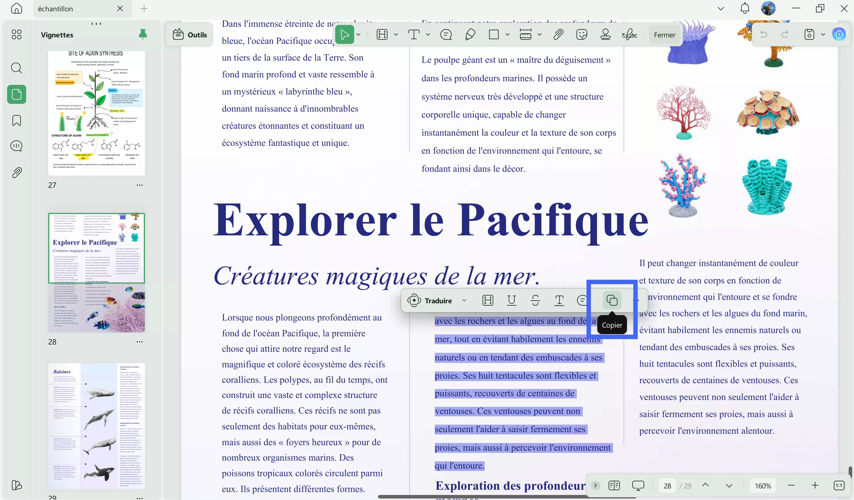 copier le texte de pdf