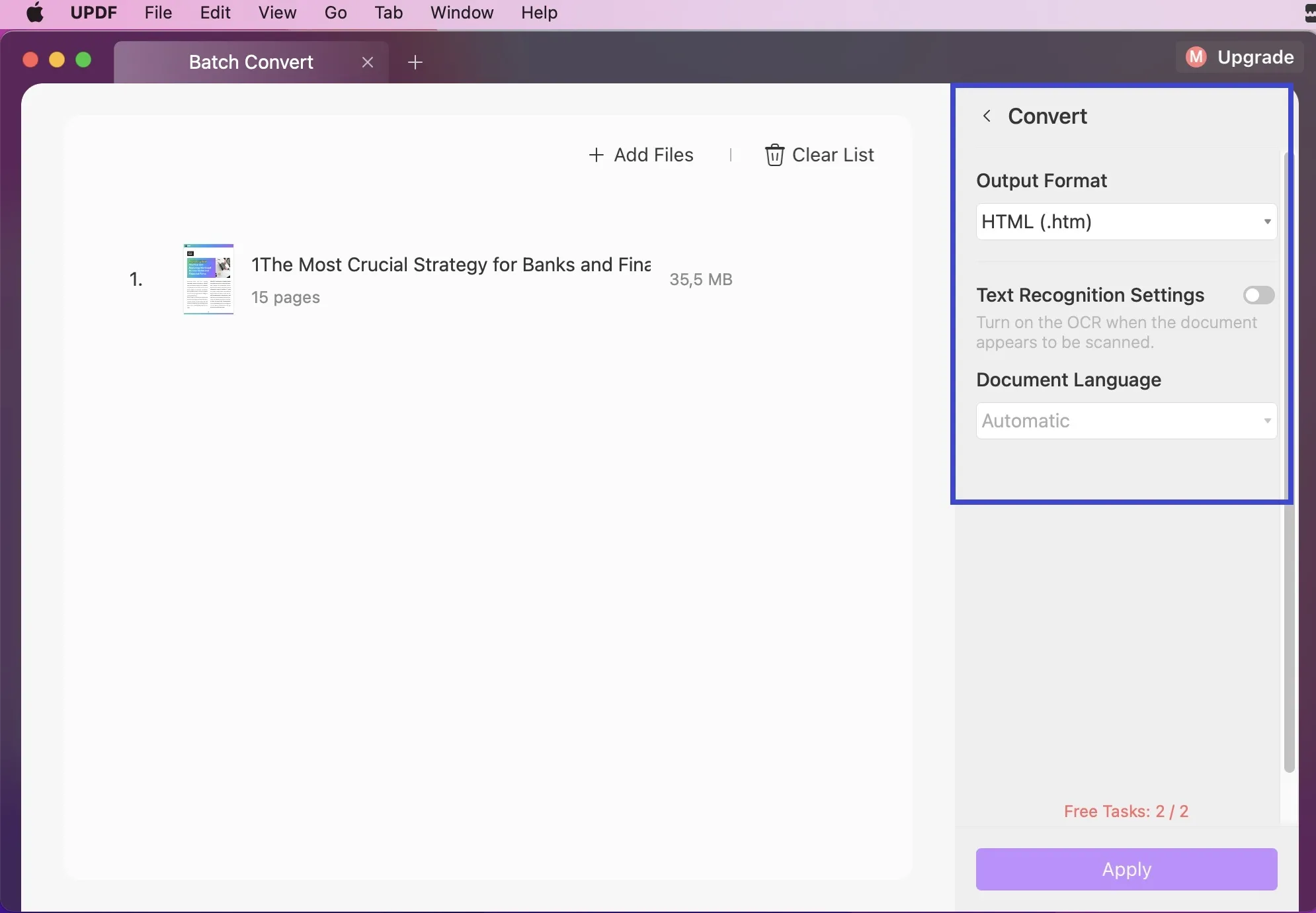Como Converter PDF para HTML no Mac