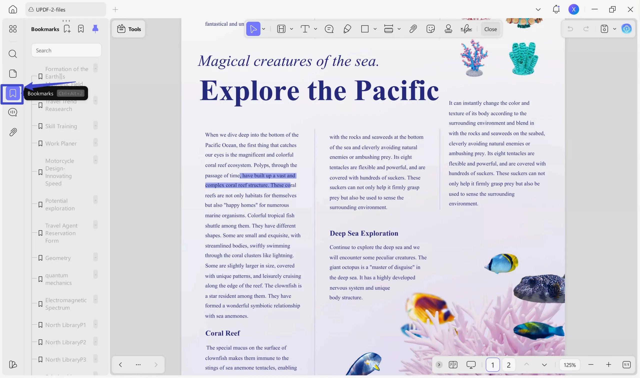 add bookmarks to pdf free with updf