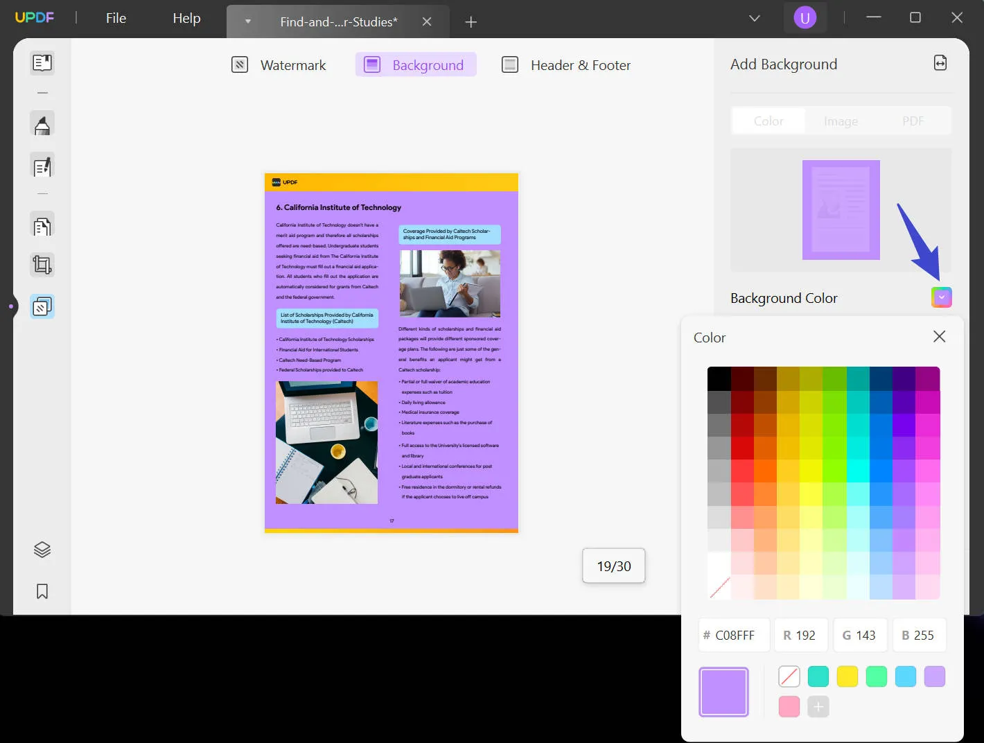 edit PDF background without Acrobat
