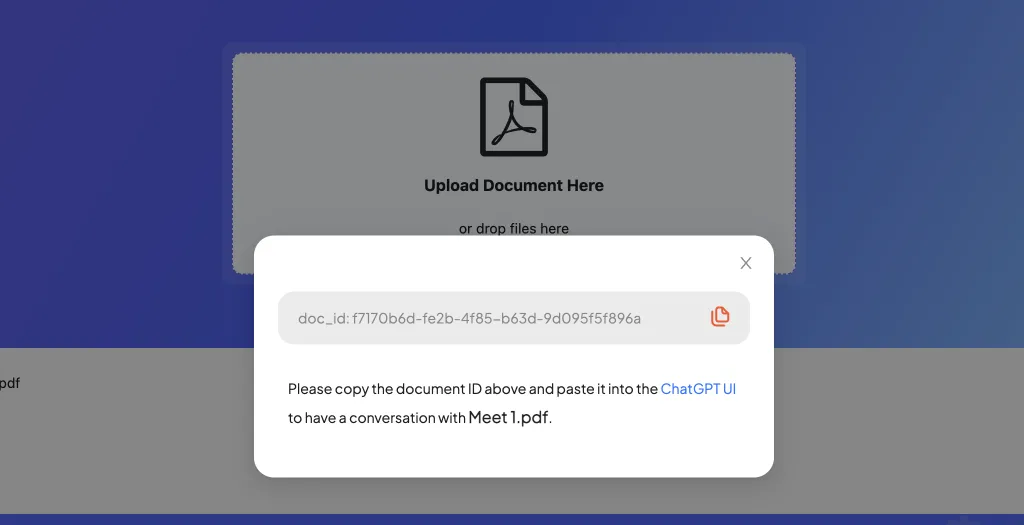 AskYourPDF ChatGPT Dokument-ID