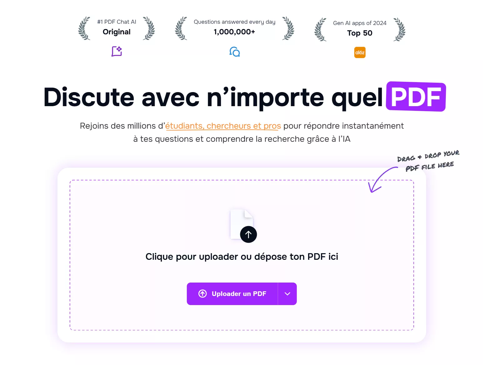 ChatPDF lecteur pdf en ligne