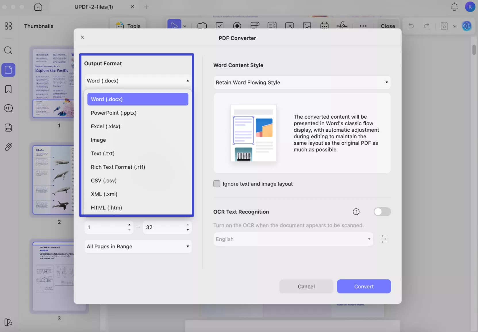 export a pdf to an image