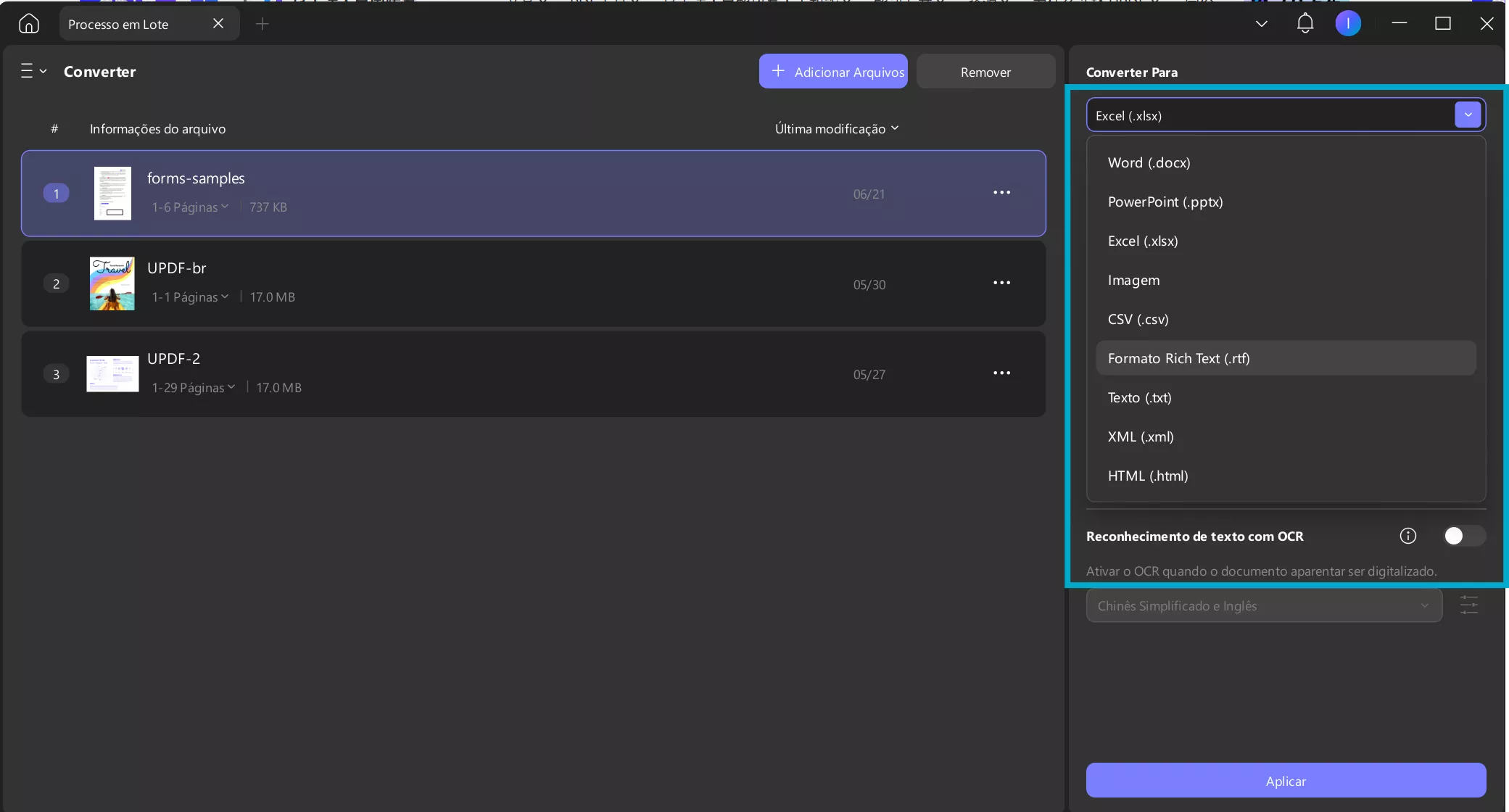 PDF para Excel com IA