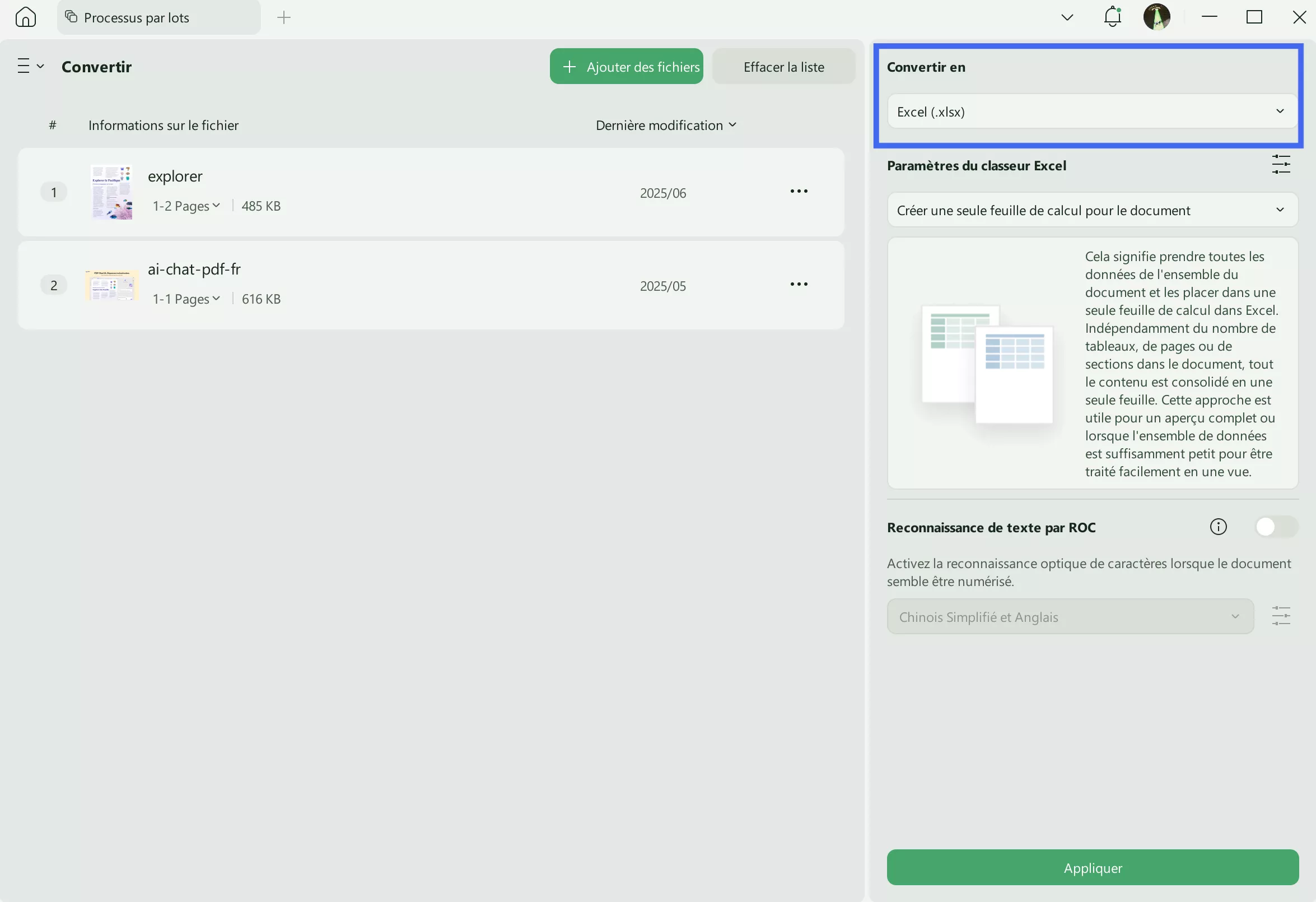 pdf vers excel arabe