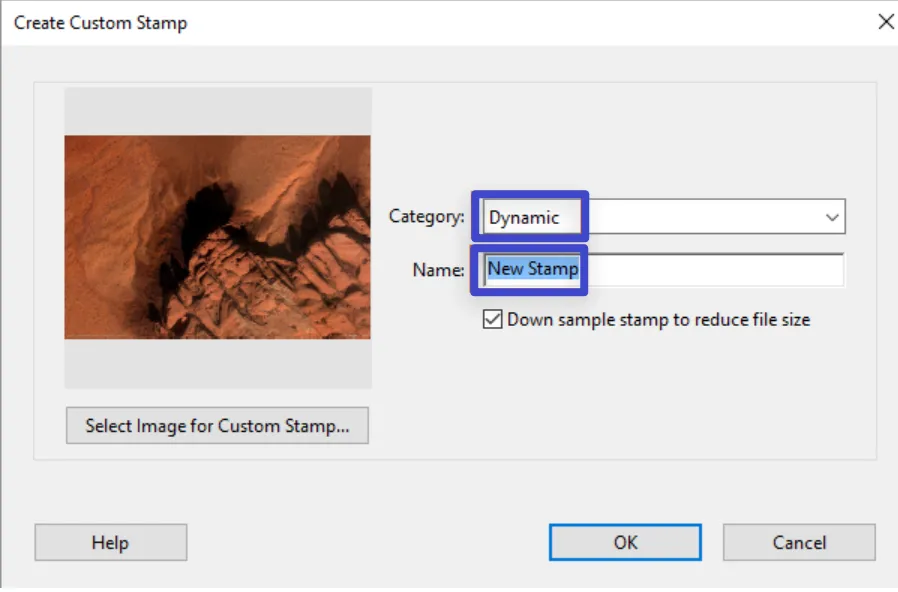 Cómo crear un sello dinámico personalizado en Adobe