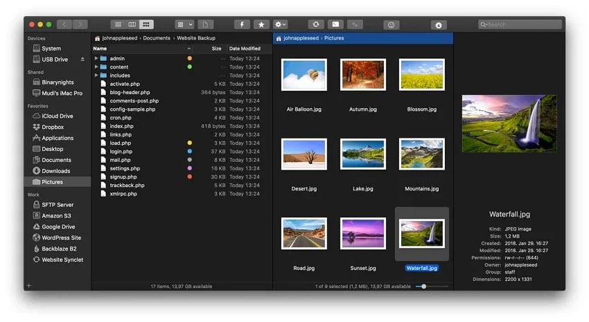 File manager per mac ForkLift