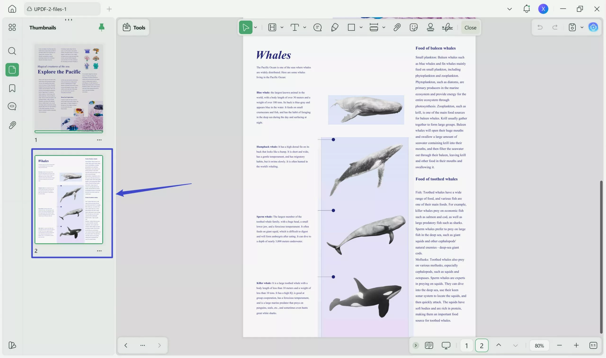 jump page updf windows