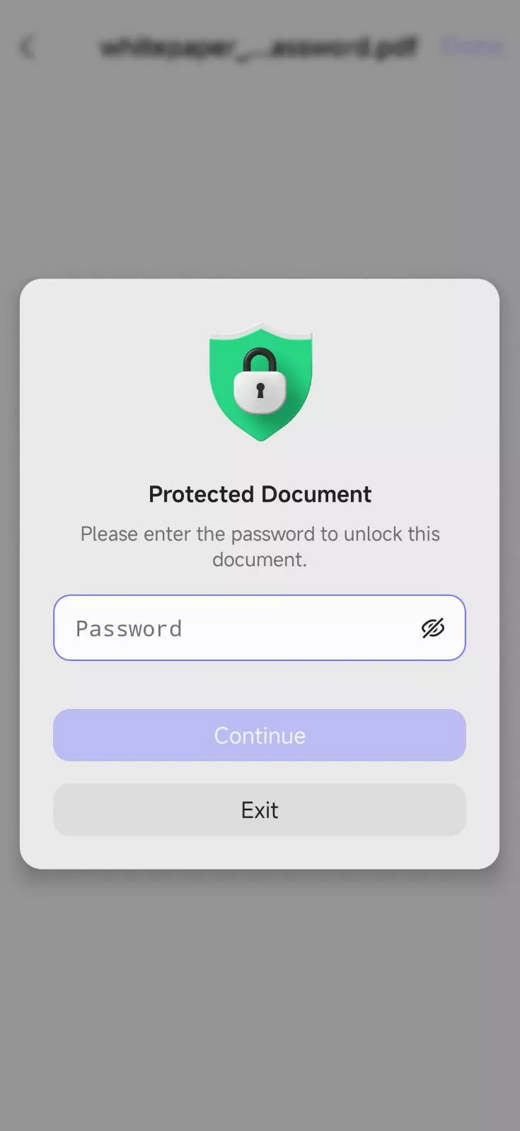 open password updf android for pdf to word