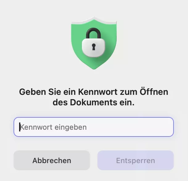 Geschütztes PDF auf Mac öffnen