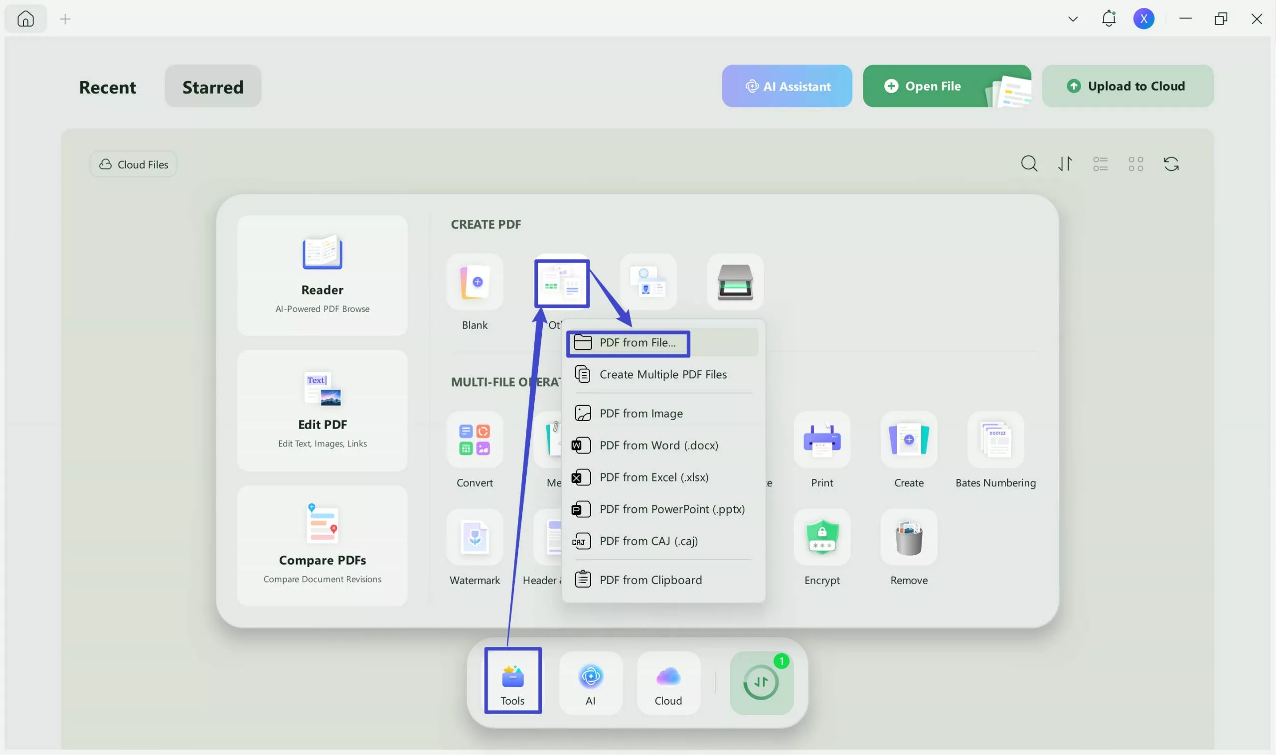 Create PDF from visio in UPDF