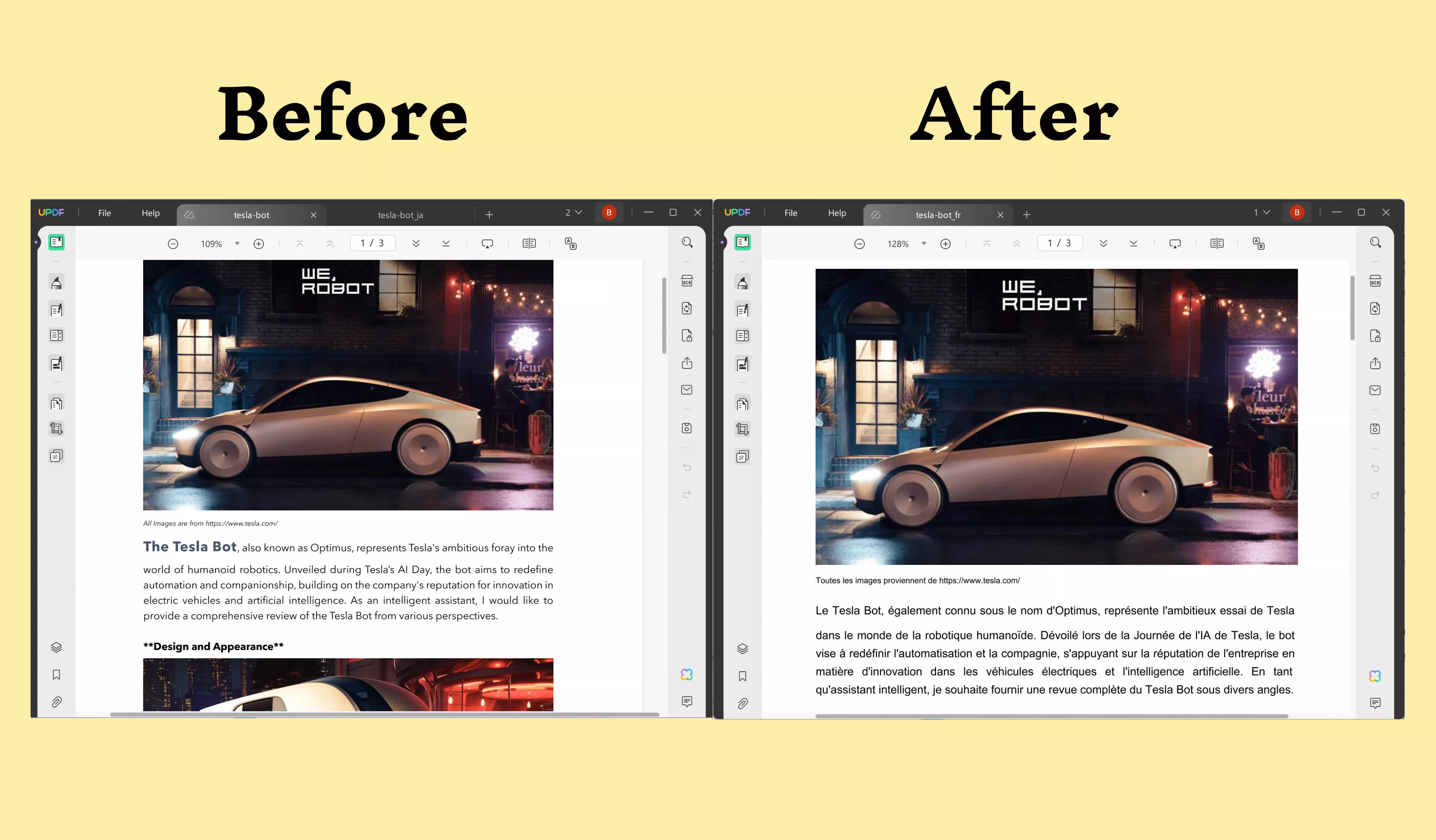 translate PDF from English to French
