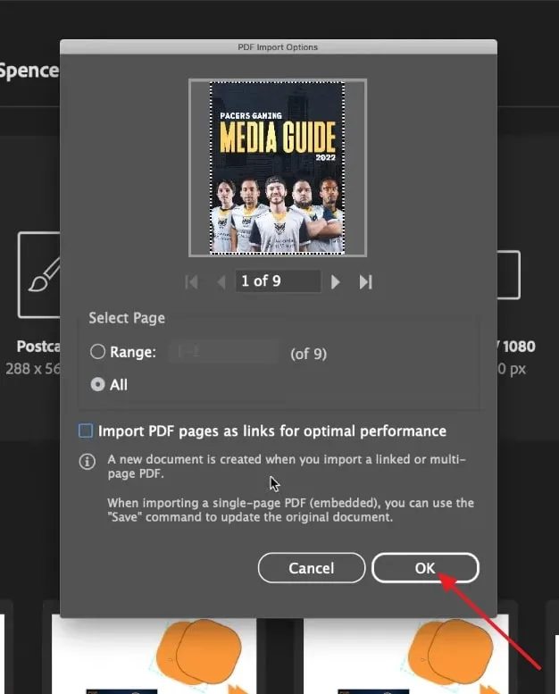 press the ok button to edit pdf text in illustrator