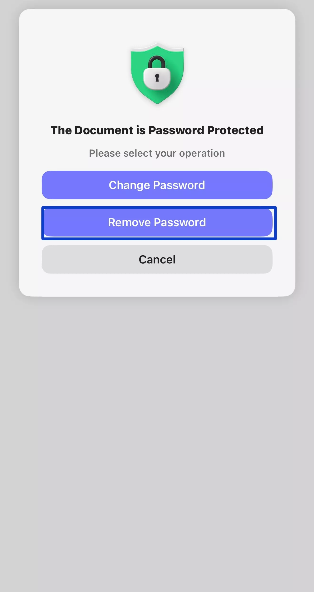 remove the read-only restriction from the pdf