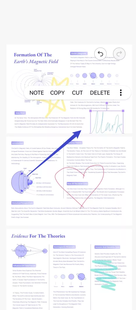 adjust the position of the signature.