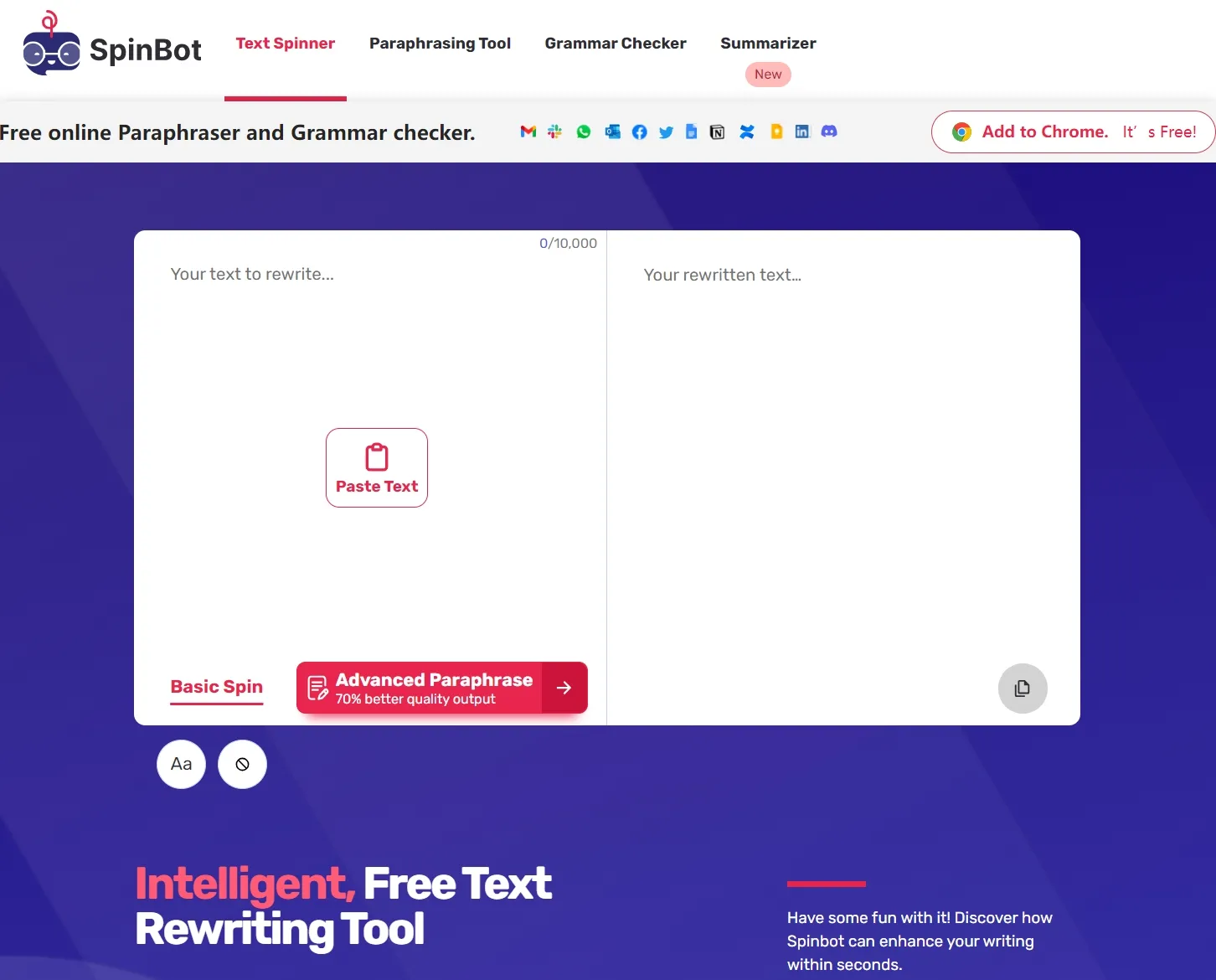 ai paraphrasing tool spinbot