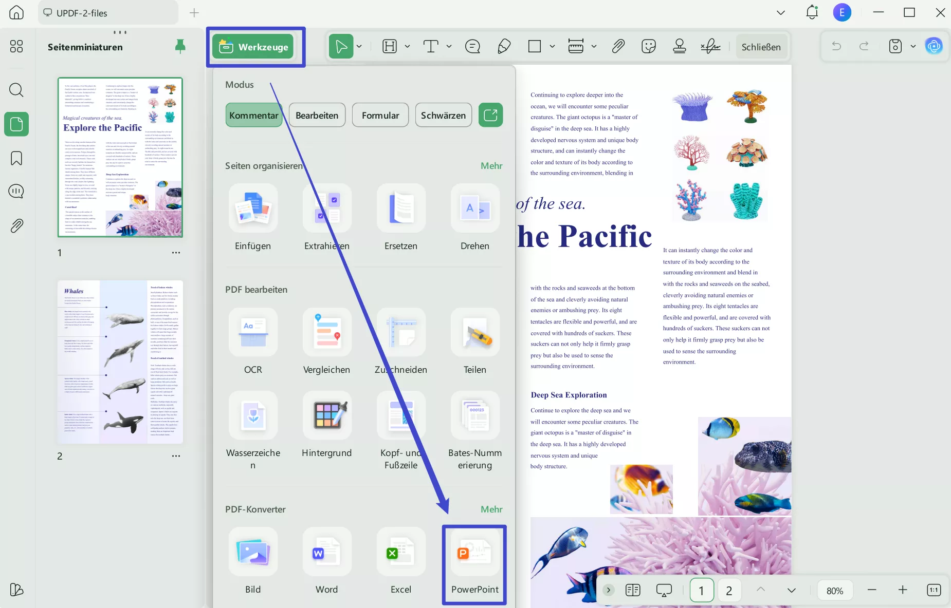 Konvertieren Sie PDF in PPT UPDF Windows