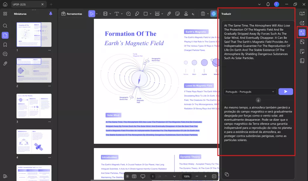 Traduzir ficheiro PDF utilizando UPDF AI