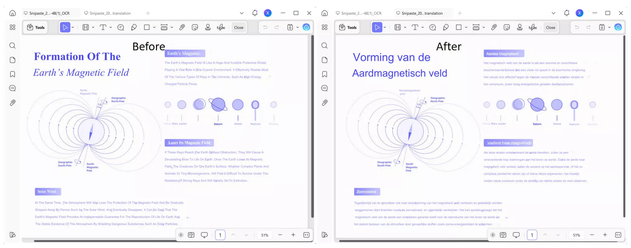 translate English PDF to Spanish using UPDF