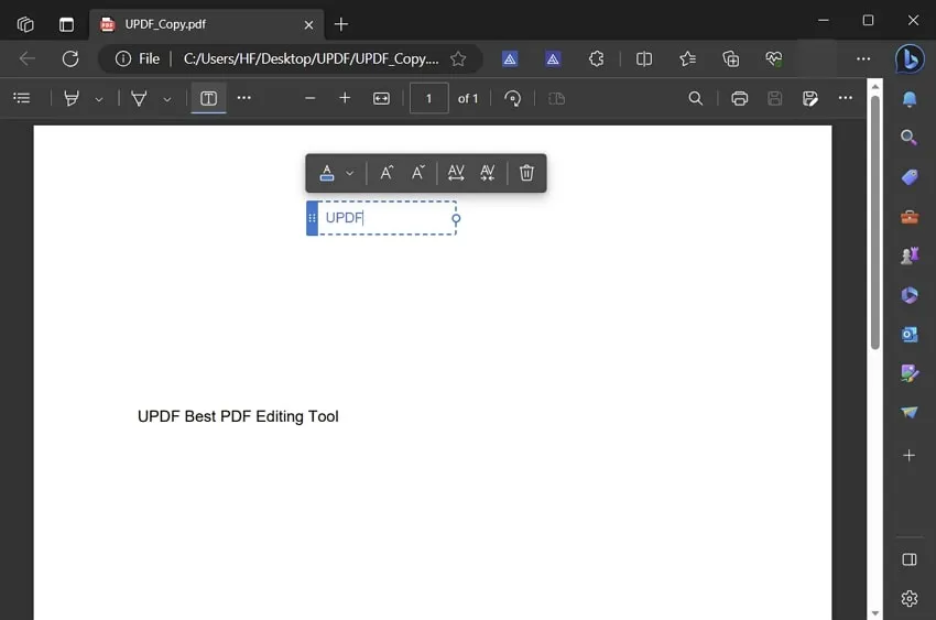 PDF に署名を追加する Microsoft Edge