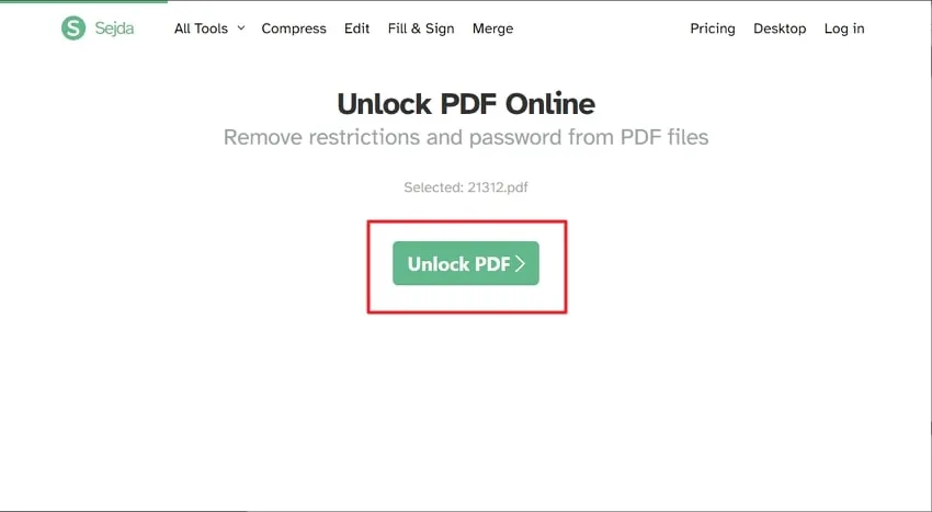 unlock permission protected pdf Sejda