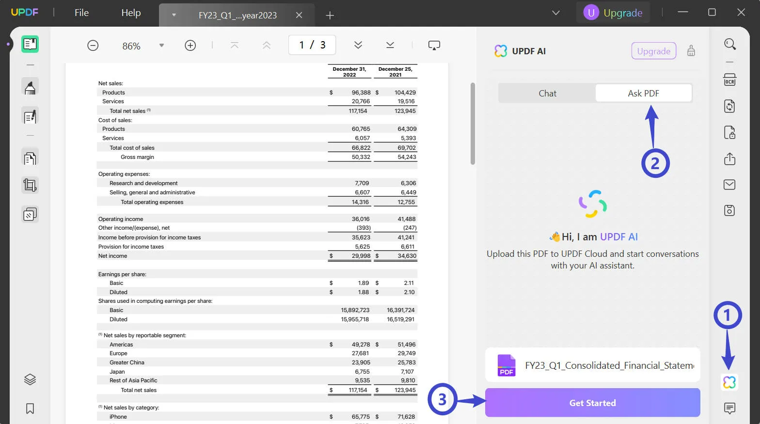 resumir pdf con updf ai