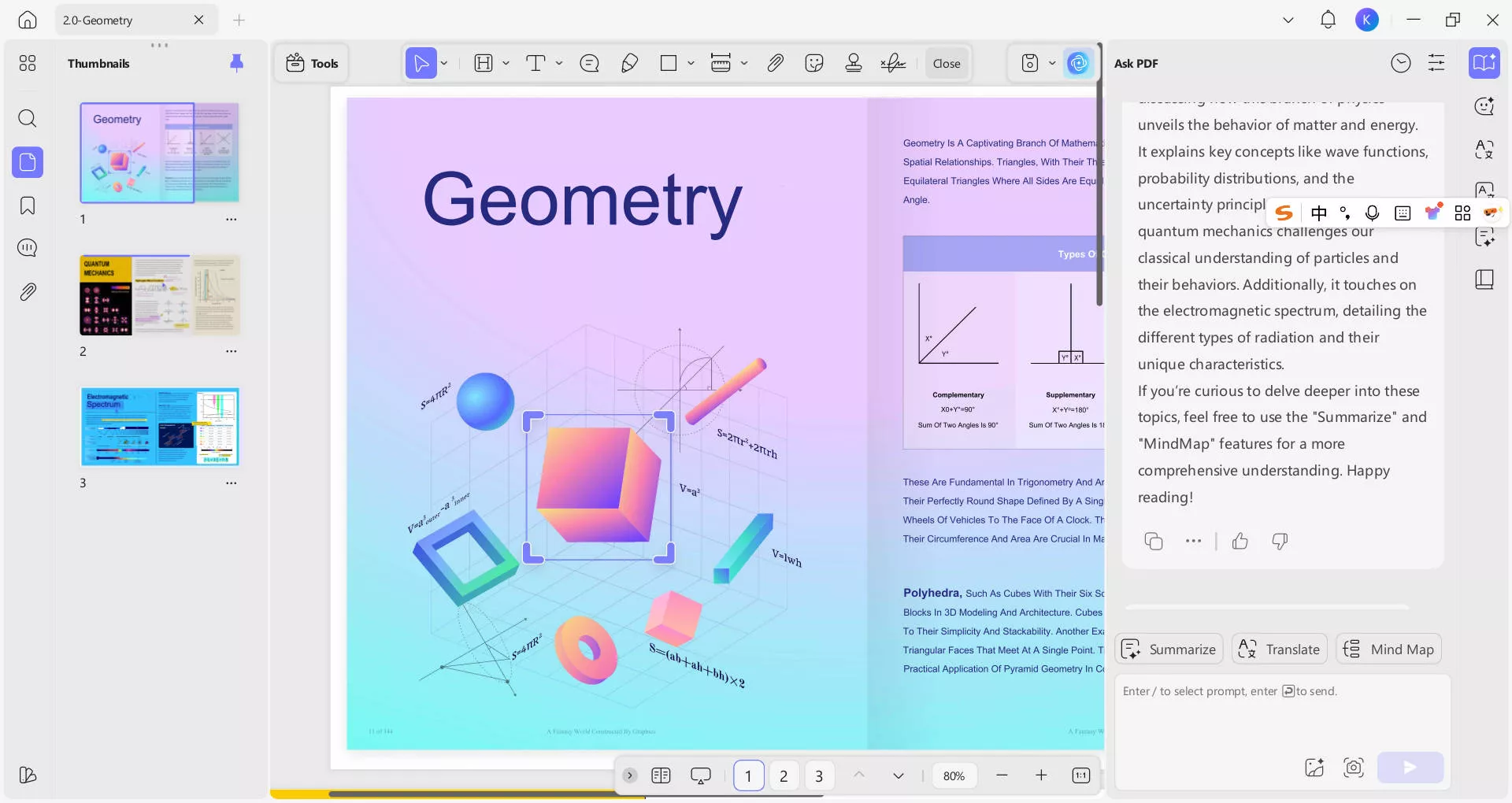updf ai summarize pdf
