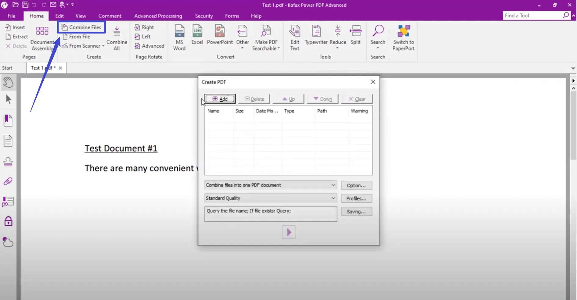 دمج ملفات PDF