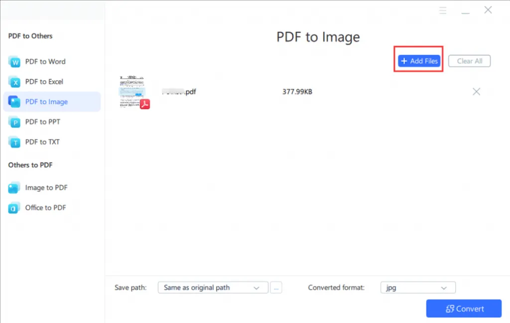 EaseUS PDF to image converter