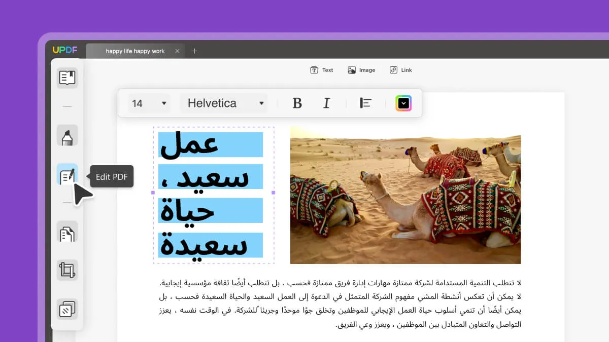 Arabischer PDF-Editor