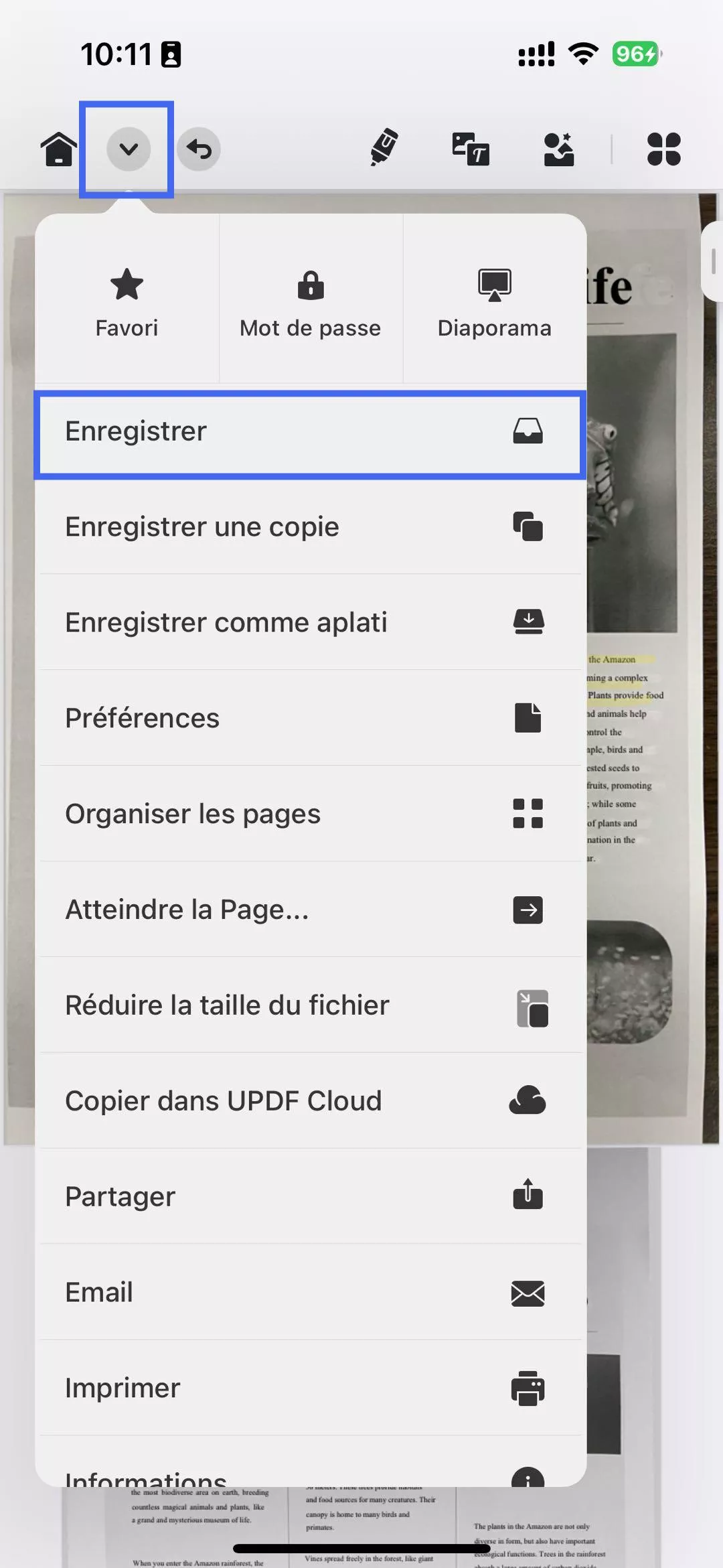 enregistrer fichiers