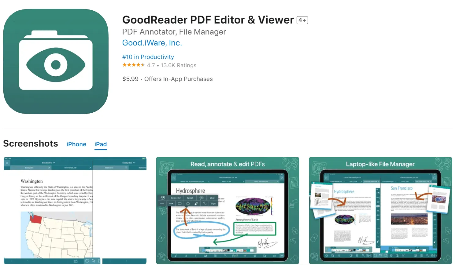 ipad pdf 뷰어 goodreader
